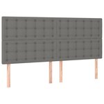 vidaXL Sommier à lattes de lit avec matelas Gris foncé 180x200cm Tissu