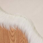 vidaXL Tapis en Peau de Mouton Synthétique Blanc 60 x 90 cm Polyester