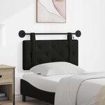 vidaXL Tête de lit suspendue Avec lumière LED Noir Simili cuir