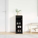 vidaXL Armoire à chaussures chêne noir 29 5x34x76 cm bois d'ingénierie