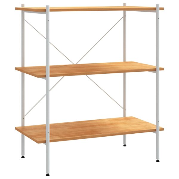 vidaXL Étagère à 3 niveaux Blanc et chêne 80x40x92 cm