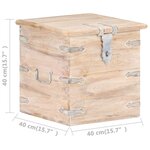 vidaXL Coffre 40x40x40 cm Bois d'acacia solide