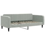 vidaXL Lit de jour avec gigogne et matelas gris clair 90x190cm velours