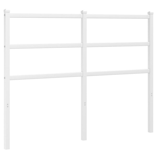 vidaXL Tête de lit métal blanc 120 cm