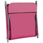 vidaXL Chaises longues pliables 2 Pièces Acier et tissu Rose