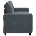 vidaXL Canapé causeuse gris foncé 180x77x82 cm velours