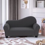 vidaXL Canapé pour enfants Gris clair Tissu