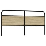 vidaXL Tête de lit chêne sonoma 200 cm acier et bois d'ingénierie