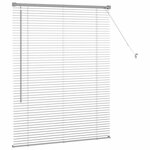 vidaXL Store de Fenêtre avec des rideaux Manuel Argent Aluminium