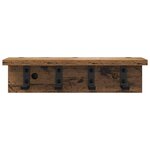vidaXL Porte-manteau mural Bois ancien 40 x 10.5 x 10.5 cm