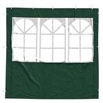 vidaXL Mur de tente de fête 2 Pièces 200 x 195 cm Vert PE et acier