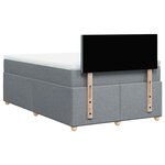 vidaXL Sommier à lattes de lit et matelas gris clair 120x190 cm tissu