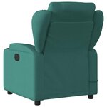 vidaXL Fauteuil de massage inclinable Vert foncé Tissu