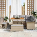 vidaXL Ensemble de canapé de jardin 8 Pièces Beige et Gris clair