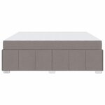 vidaXL Cadre de lit avec matelas Taupe 180 x 200 cm tissu
