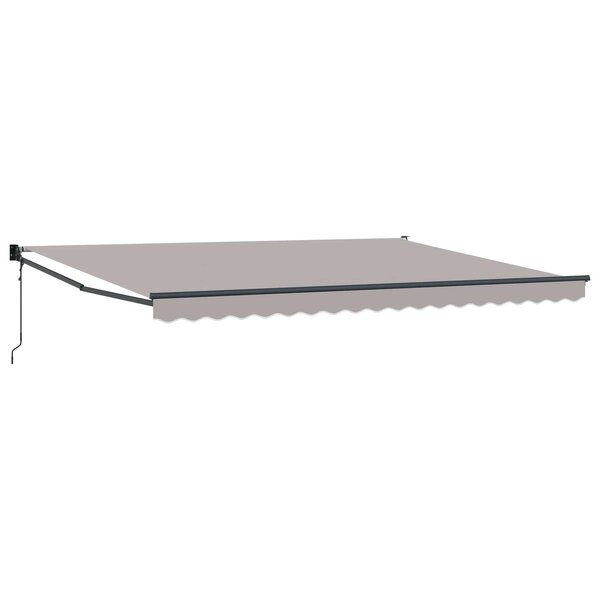 vidaXL Auvent Gris clair 450 x 300 x 165 cm Polyester et métal