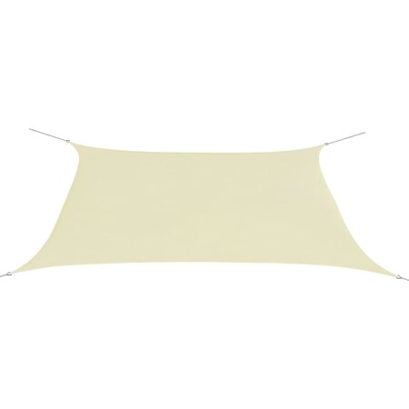vidaXL Voile de parasol tissu oxford rectangulaire 2x4 m crème