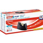 Dévidoir tesafilm Easy Cut Curve Noir avec Rouleau Transparent 10mx19mm x 9 TESA