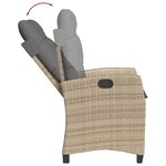 vidaXL Ensemble à manger de jardin et coussins 3 Pièces mélange beige