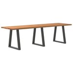 vidaXL Table à manger marron clair 280x80x74 cm rectangulaire
