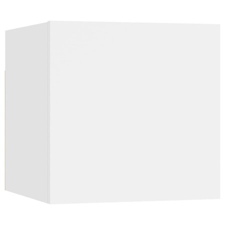 vidaXL Table de chevet Blanc 30 5x30x30 cm Aggloméré