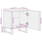 vidaXL Tables de chevet 2 Pièces 40x34x46 cm bois d'acacia massif