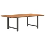 vidaXL Table à manger marron clair bois de chêne massif rectangulaire