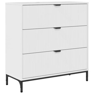 vidaXL Buffet Blanc brillant 79 5 x 33 x 82 cm Bois d'ingénierie