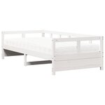 vidaXL Lit de jour avec matelas blanc 80x200 cm bois de pin massif