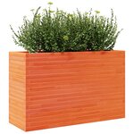 vidaXL Jardinière cire marron 110x40x68 5 cm bois de pin massif