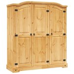 vidaXL Garde-robe avec 3 portes Gamme Corona pin mexicain