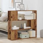vidaXL Bibliothèque/Séparateur de pièce vieux bois 100x24x94 cm