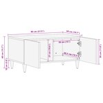 vidaXL Table basse 80x50x40 cm en bois massif de mangue