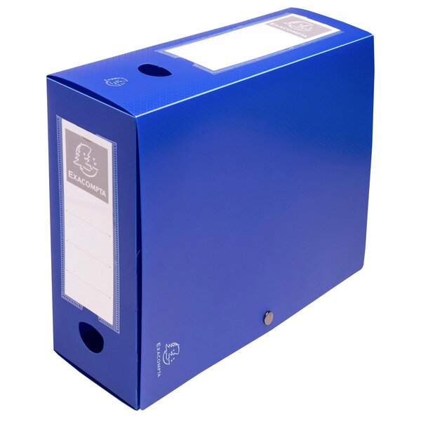 Boite De Classement À Pression Dos 100mm Polypropylène 7/10e Opaque - A4 - Bleu - Exacompta