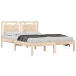 vidaXL Cadre de lit sans matelas 150x200 cm bois massif