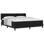 vidaXL Lit à ressorts avec tête de lit Noir 200 x 180 cm tissu