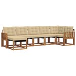 vidaXL Ensemble de canapés d'extérieur 7 pc Naturel et Beige