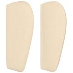vidaXL Tête de lit avec oreilles Crème 203x23x78/88 cm Tissu