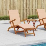 vidaXL Chaise longue inclinable et pliable 2 Pièces Beige