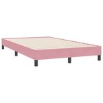 vidaXL Sommier à lattes de lit avec matelas rose 120x220 cm velours