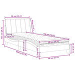 vidaXL Lit avec matelas rose 90x190 cm velours