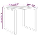 vidaXL Table de bain de soleil 50 5x50 5x46 cm en bois de pin imprégné