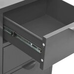 vidaXL Buffet Anthracite 75x35x70 cm Acier et verre trempé