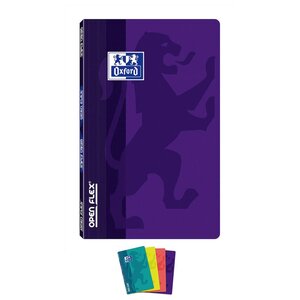 Carnet OPENFLEX 9x14cm Piqûre 96 pages 90g petits carreaux Coloris aléatoire x 10 OXFORD