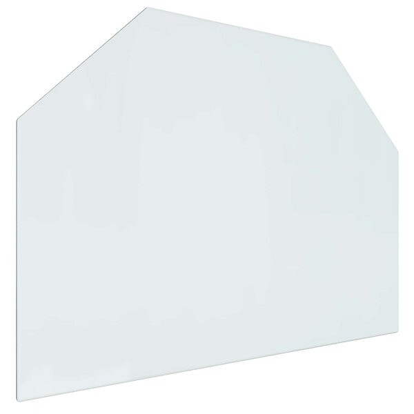 vidaXL Plaque en verre de cheminée Transparent 80 x 60 cm Verre