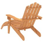 vidaXL Chaise de jardin Adirondack et repose-pied Bois d'acacia massif