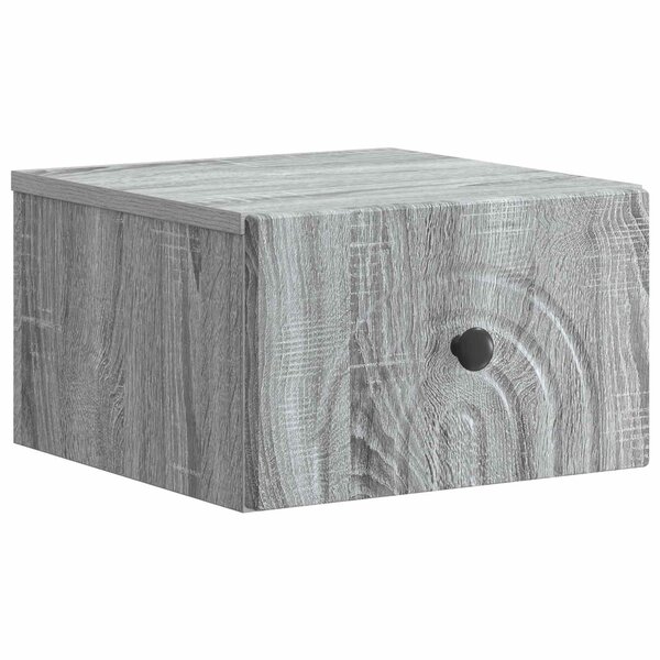 vidaXL Cabinet de chevet mural Sonoma gris 33 x 34 5 x 20 cm