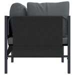 vidaXL Mobilier de jardin avec coussin 2 Pièces Anthracite Acier