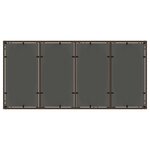 vidaXL Table de jardin avec dessus en verre marron résine tressée