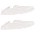 vidaXL Étagère flottante avec étagère 2 Pièces Blanc 24 x 24 x 2 cm